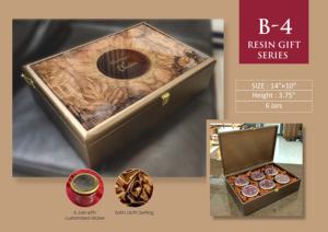 Handcrafted Solid Wood Polished Storage <b>Gift</b> <b>Box</b> Scodix Digital Print Series 18x10 Inch 16 Cavity 4 Jars Animal Theme Handmade - Product Image 6