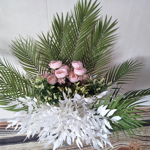 Flores artificiales Queyiyi, hojas de árbol de hierro de 30 cm a 100 cm, follaje de goma suave para decoración de bodas y hogar. - Product Image 3