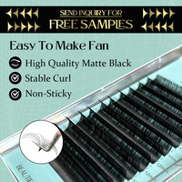 NINGLASH Bulu Mata Sintetis Berkualitas Tinggi Mega 0.03 5-25mm Volume Penuh Warna Hitam Pekat untuk Ekstensi Bulu Mata Individual dalam Tray, Klasik untuk Salon