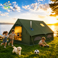 Extérieur 12 ㎡   Tente gonflable, tissu Oxford résistant au vent et à l'usure, grande tente pour le camping en groupe