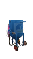 Machine de sablage mobile semi-automatique Jichuan certifiée CE, petite/grande, garantie 1 an, construction métallique/enrouleur, contrôle PLC
