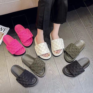 Sandales plates pour femmes, été, plage, cuir véritable, doublure en mesh, haute qualité - Product Image 1