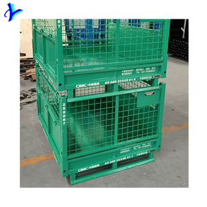 Yığın Forklift katlanabilir katlanabilir depolama çelik Metal kafes konteyner - Product Image 4