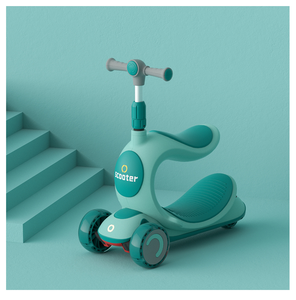 Monopattino <span class=keywords><strong>3</strong></span> in 1 per Bambini con Ruote LED Lampeggianti, Pedana Larga e Struttura Anti-Ribaltamento - Product Image 6
