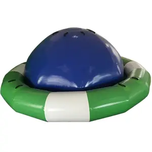 Gila Mainan Air Mengambang Inflatable Goyang Saturnus PVC UFO Inflatable Air Spinner untuk Taman Air