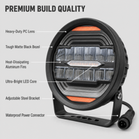 Phare de travail LED rond de 7 pouces 100W, haute luminosité, tout-terrain, avec DRL RGB dynamique, 12V 24V pour SUV, Jeep, camion, VTT