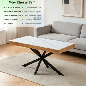 OKAY Ceramic Extendable Dining Room Rectangular Glossy Finish Modern Living Area Hotel Furniture Minimalist MDF Dining <strong>Tables</strong> - Product Image 1