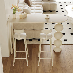 Metal Stone-Slab Rectangular <b>Bar</b> <b>Table</b> High-Leg Modern Minimalist Living Room Home Balcony Kitchen Hotel Hospital - Product Image 4