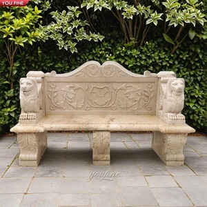 Antico <span class=keywords><strong>Giardino</strong></span> Esterno Intagliato A Mano Naturale di Pietra di Marmo Decorativo Statua di Angelo Banco Sedia - Product Image 5