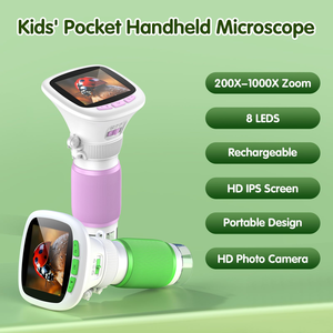 Microscope acoustique portable pour enfants, ensemble de jouets éducatifs STEM avec écran LED et caméra 1280x720 - Product Image 2