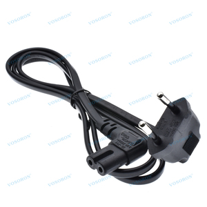 Câble d'alimentation européen à 2 broches cordon d'alimentation à Angle droit vers IEC C7 Figure <span class=keywords><strong>8</strong></span> câble d'alimentation pour Samsung alimentation LED TV ordinateur portable - Product Image 4