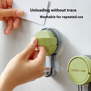 וו מפלסטיק חזק עם שאיבה גביע יחיד קיר תלוי וו עבור מטבח & חדר אמבטיה עיצוב רב תכליתי - Product Image 4