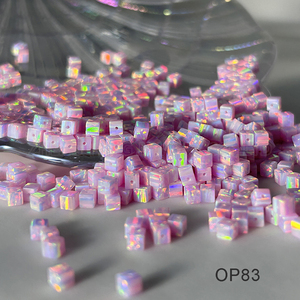 Bán buôn op83 tổng hợp lửa Opal 3x3mm ~ 6x6mm <span class=keywords><strong>Cube</strong></span> Bello Opal trong 92 Màu sắc xử lý nhiệt - Product Image 2