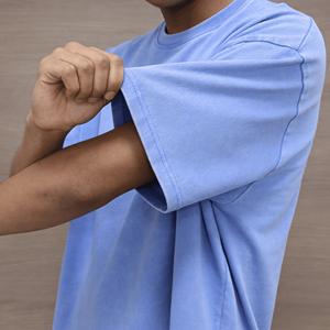 Camiseta con Logotipo Personalizado, Lavada con Ácido, Estilo Vintage, Corte Holgado, Algodón Grueso, Impresión Serigrafiada, Camiseta para Hombre con Efecto Lavado a la Piedra - Product Image 2