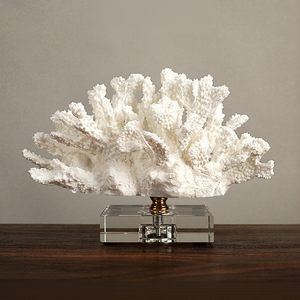 งา<span class=keywords><strong>น</strong></span>ประติมากรรมปะการังเรซิ่นสีขาวครีม ของตกแต่งงานแต่งงา<span class=keywords><strong>น</strong></span> ของขวัญเปิดสำนักงา<span class=keywords><strong>น</strong></span>ริมชายหาด ของประดับตกแต่งรูปปั้น งา<span class=keywords><strong>น</strong></span>ฝีมือ - Product Image 1