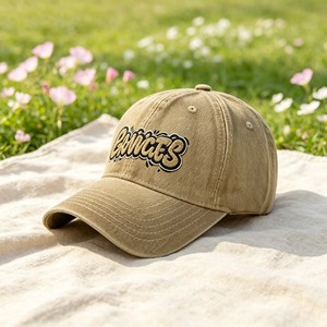 Casquette de baseball 5 panneaux personnalisée avec logo OEM ODM, haute qualité, unisexe, en daim/denim, visière incurvée, broderie 3D réglable, vente en gros - Product Image 1