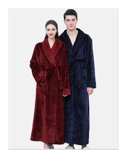 SUNHOME flanella manica lunga spessa calda <span class=keywords><strong>con</strong></span> indumenti da notte in tasca <span class=keywords><strong>accappatoio</strong></span> Patchwork polsini <span class=keywords><strong>collo</strong></span> <span class=keywords><strong>scialle</strong></span> <span class=keywords><strong>accappatoio</strong></span> all'ingrosso - Product Image 5