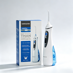<span class=keywords><strong>Jet</strong></span> d'eau <span class=keywords><strong>dentaire</strong></span> d'irrigateur de nettoyage Oral d'utilisation de voyage de Flosser d'eau portatif en gros de Waterpulse V400Plus - Product Image 1