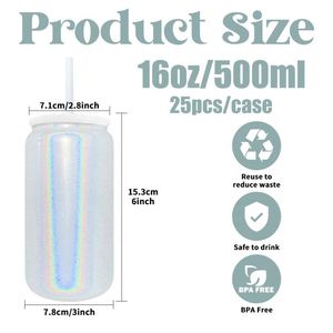 Recyclable Custom LogoBulk Keep Hot & Cold 16oz Stainless Steel Can Shimmer Tumbler - Product Image 2