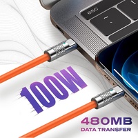 Câble de charge rapide 100W de type C, câble de charge USB C durable de 1m/3 pieds, blindage de tresse en cuivre pur pour téléphone portable, caméra, chargement USB