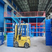 Système de mezzanine en acier enduit de poudre durable, étagère de stockage multi-niveaux pour entrepôt industriel, vente en gros d'usine