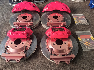 Kit d'étriers de frein surdimensionnés colorés Rosy, étrier de frein à 10 pistons / étrier de frein à 4 pistons, crochet de frein 420 mm pour <span class=keywords><strong>Chrysler</strong></span> C300 - Product Image 4