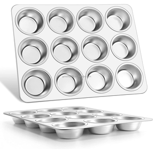 Teglia <span class=keywords><strong>per</strong></span> <span class=keywords><strong>Muffin</strong></span> in acciaio inossidabile teglia <span class=keywords><strong>per</strong></span> Cupcake in acciaio inossidabile da 12 tazze lattine <span class=keywords><strong>per</strong></span> <span class=keywords><strong>Muffin</strong></span> in metallo <span class=keywords><strong>per</strong></span> forno - Product Image 1