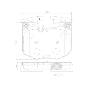 Para Brembo P06099N Prime Pastilla de freno de cerámica Nueva condición OE 04465WAA01 04465WAA04 para <span class=keywords><strong>TOYOTA</strong></span> 34116872750 34116874430 para BMW - Product Image 2