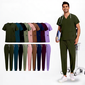 Uniformes Médicos Personalizados 2026, Conjuntos de Uniformes de Enfermería para <span class=keywords><strong>Mujer</strong></span>, Transpirables, con Spandex, Económicos, para Hospital - Product Image 1