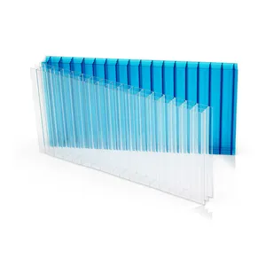 Customized Color 6mm 10mm 15mm Uv Protected Clear Pc Polycarbonate Hollow Sheet