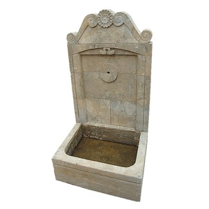 <span class=keywords><strong>Fontaine</strong></span> murale décorative de jardin <span class=keywords><strong>en</strong></span> <span class=keywords><strong>pierre</strong></span> calcaire antique sur mesure - Product Image 2