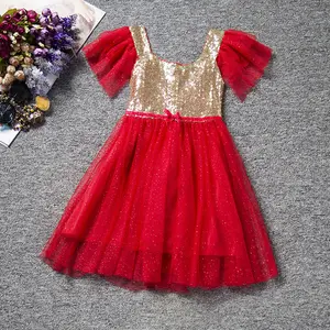 वितरक के अवसर उत्पाद छोटे आस्तीन लड़कियों के कपड़ों के अनुक्रमित क्रेप ड्रेस