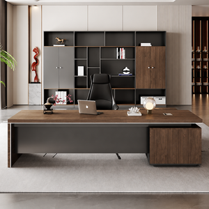 Scrivania Direzionale Moderna Stile Ufficio E1 Eco Board con Spazio di Archiviazione Estensibile per Computer - Vendita all'Ingrosso - Product Image 2