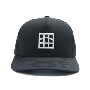 หมวกกอล์ฟปักลาย 5 ชิ้นแบบกำหนดเอง พร้อมโลโก้ยางตัดด้วยเลเซอร์ ปรับขนาดได้ด้วยตัวล็อคแบบ Snapback - Product Image 2