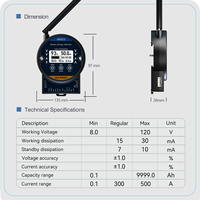 Registrador de Información de Batería MR23, Monitor de Batería de Alto Voltaje 12V 24V 48V con Shunt Inteligente, Alta Precisión 1% de Potencia de Batería