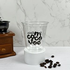 Phân Hủy Sinh Học Trong Suốt Rõ Ràng U Hình Dạng Vật Nuôi 9Oz 12Oz 16Oz Uống Bong Bóng Trà Đảng Cốc Nhựa Với Logo Cho Milkshake - Product Image 2