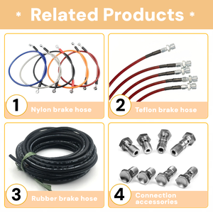 Tubo Flessibile Idraulico Universale HSBRK in Acciaio Inossidabile per Freni Moto, Ricambio per <span class=keywords><strong>Modelli</strong></span> <span class=keywords><strong>Yamaha</strong></span>, Prodotto a Hebei, Nuovo, 1 Anno di Garanzia - Product Image 4