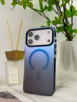 Coque de téléphone dégradée colorée pour iPhone 18 17 16 15 14 13 12 Pro Max, givrée, compatible charge magnétique sans fil, antichoc