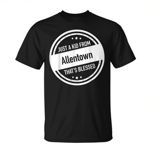 Maglietta promozionale da uomo nera con scritta Just A Kid From Allentown Pennsylvania - Product Image 2