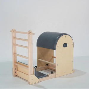 Pilates Factory Großes Gerät Holz-Leiterfass mit Fußplattformen – Yoga- und Fitnessgerät, Sport-Leiterfass aus Holz - Product Image 5