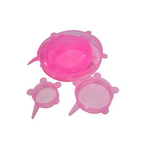 Tapas de Silicona Elásticas Redondas y Rectangulares, Paquete de 6 Tapas de Silicona Reutilizables para Tazas, Tazones y Platos - Product Image 2
