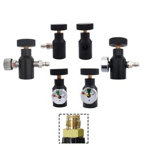 Adaptador de Llenado de CO2 Zimakyfa con Control Remoto de Encendido/Apagado, Manómetro de 1.5k/3k/5kpi, Manguera Compatible con HPA de Aleación de Aluminio, Rosca de Entrada G1/2-14, Color Negro - Product Image 1