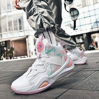 Chaussures de basket-ball à coussin d'air, haute tige, pour adolescents, conçues pour le jeu réel, antidérapantes, durables, amortissantes