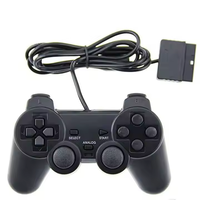 Manette de jeu noire filaire 1.8m pour manette PS2 Joypad pour manette d'interface hôte PS2