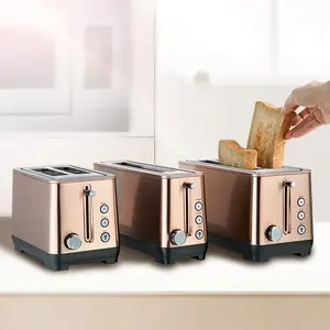 2024 nuevos electrodomésticos tostadora de plástico soporte para hornear pan barato y rentable 2 rebanadas multifunción tostadora