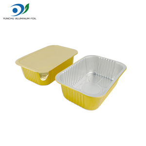 กล่องอาหารอะลูมิเนียมฟอยล์ทรงสี่เหลี่ยมข<span class=keywords><strong>น</strong></span>าด 880 มล. สีทองเคลือบเงา สำหรับเข้าไมโครเวฟ ราคาโรงงาน - Product Image 6