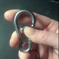 Mousqueton à ressort en acier inoxydable 304 pour porte-clés, laisse de chien, anneau de sécurité pour l'alpinisme, boucle de levage