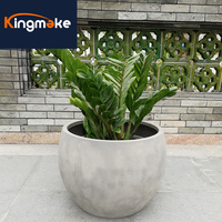 Meilleure vente Kingmake Pot de fleur en ciment Pot de fleurs créatif moderne Grand pot de fleurs décoratif rond
