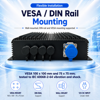 PC Mini Industri Tahan Air IP65 Komputer Tanpa Kipas Intel J1900 N100 Core I3 I5 I7 12V DC VESA DIN Rail OEM ODM