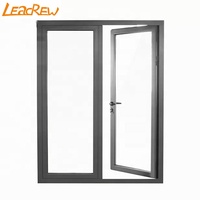Portes à battants modernes en aluminium et verre, résistantes au vent, avec finition de surface, garantie 5 ans, pour l'intérieur des villas et les balcons